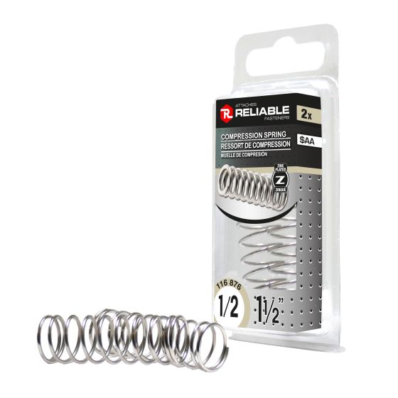 Ressorts de compression, 1/2" x 1 1/2", 2/pqt