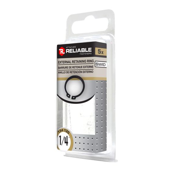 External Retaining Rings - 1/4" - 5/Pkg