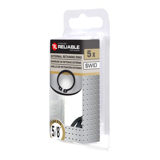 External Retaining Rings - 5/8" - 5/Pkg