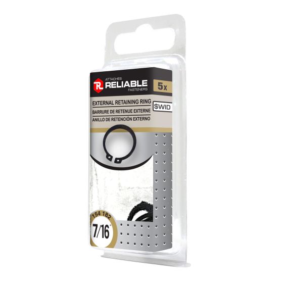 External Retaining Rings - 7/16" - 5/Pkg
