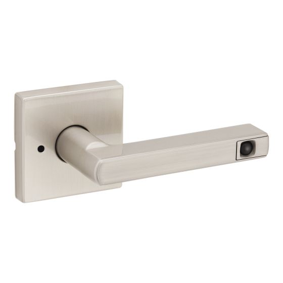 Poignée de porte à levier Halifax, intimité, LED, nickel satiné