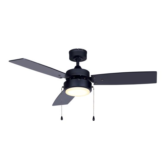 Ventilateur de plafond, 42", 7 vitesses, DEL 18 W, noir mat