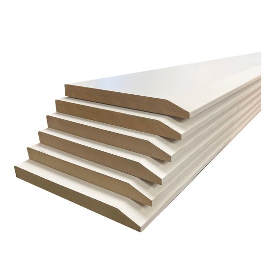 MDF Bevel Baseboards - Pre-Primed - 1/2" x 5-1/4" x 8' - 6/Pkg