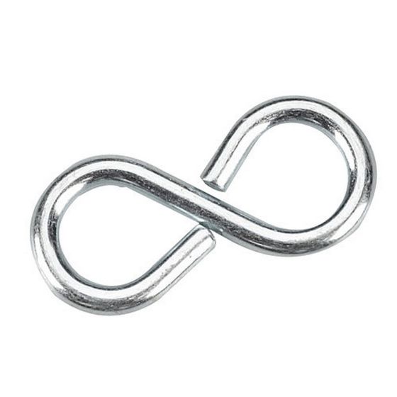 Closed "S" hook - 8 mm x 1 1/8 in x 2.5 mm