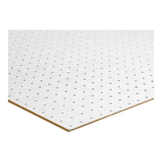Panneau HDF, 4,8 mm x 4' x 8', perforé, blanc