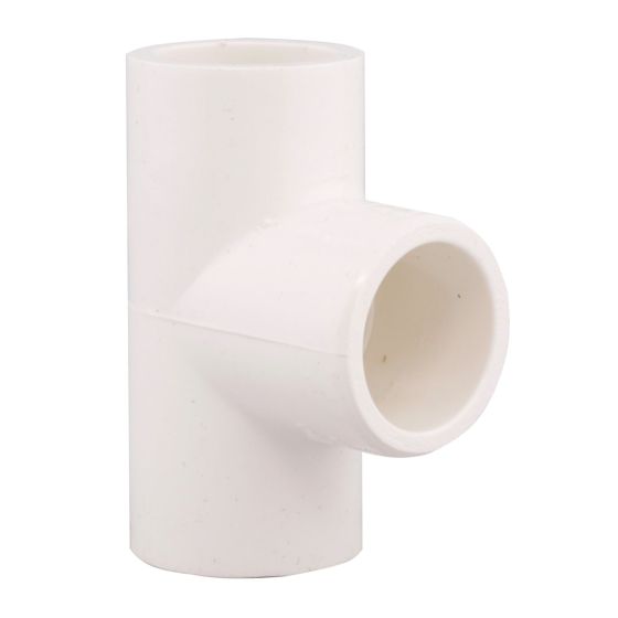 "T" S40 à coller, 1 1/4", blanc