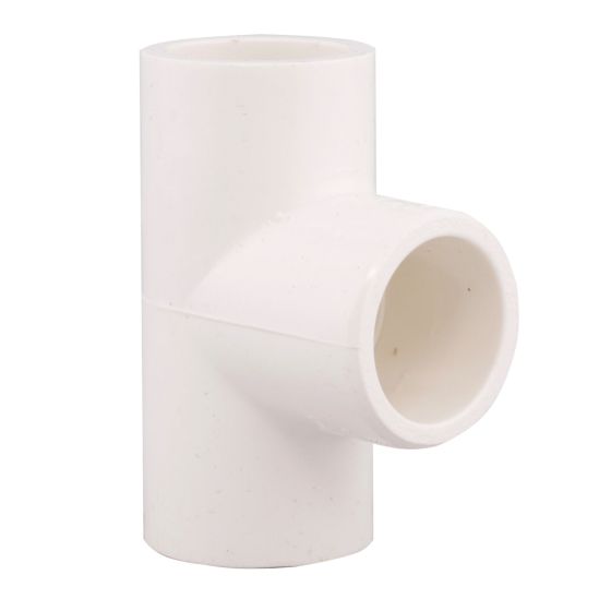 "T" S40 à coller, 1 1/2", blanc