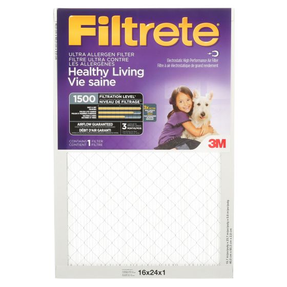 Ultra Allergen Gilter - 1" x 16" x 25"