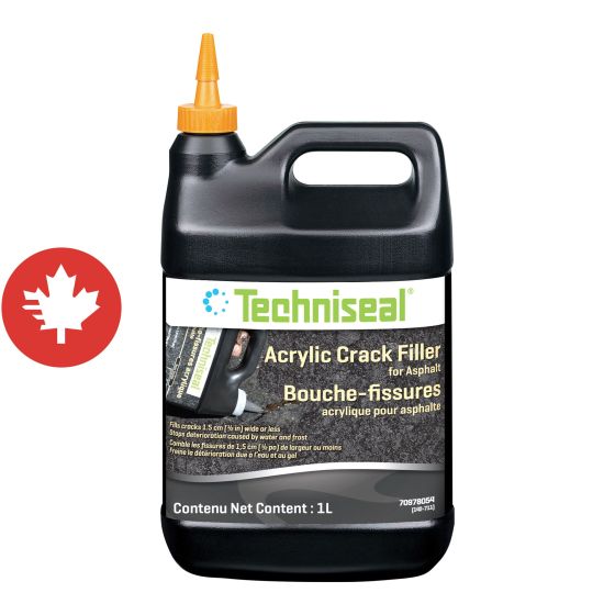 Bouche-fissures acrylique pour asphalte, noir, 1 l