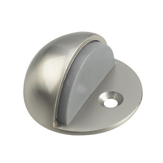 Low Profile Dome Door Stop - Brushed nickel - 45 mm x 24 mm