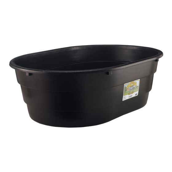 Duraflex Stock Tank for Livestock - Black - 100 gal - 52.5"L x 21"H x 37"P