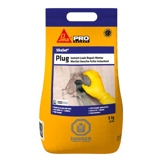 SikaSet Plug Instant Leak Repair Mortar - Grey - 5 kg