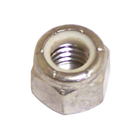 Écrou de blocage  hexagonal avec insertion de Nylon, acier inoxydable, 25/pqt, 3/8"
