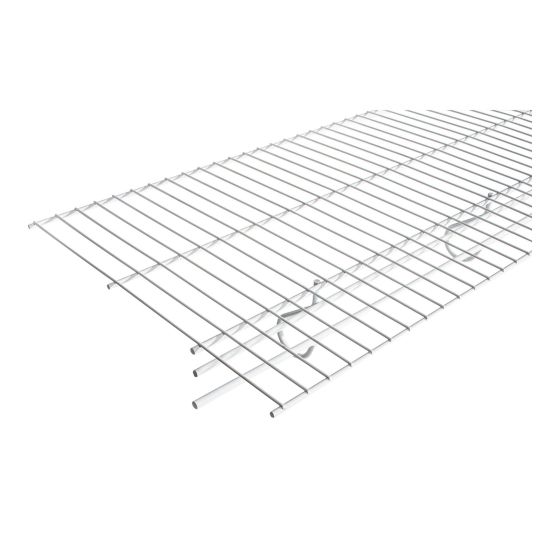 Tablette grillagée, modèle PS, tringle à glissement continu, 16" x 96"