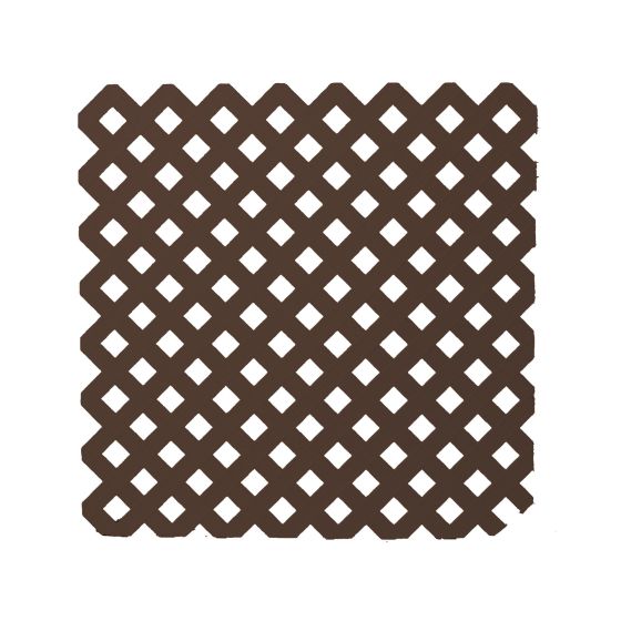 Treillis d'intimité en PVC, Brun foncé, 4' x 8'