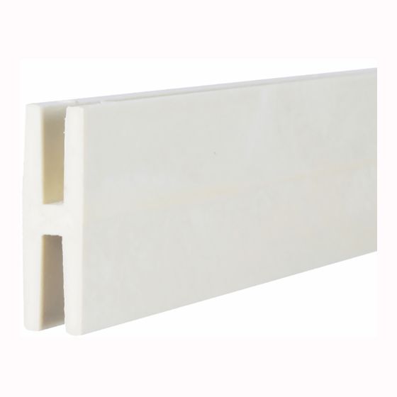 Moulure de division en PVC, Blanc, 2 1/4" x 3/4" x 98"