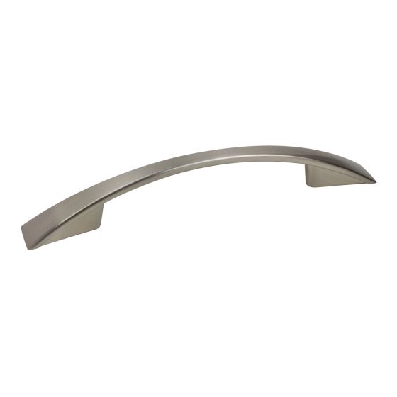 Poignée contemporaine en métal Silverthorn, nickel brossé, 1/pqt, 96 mm