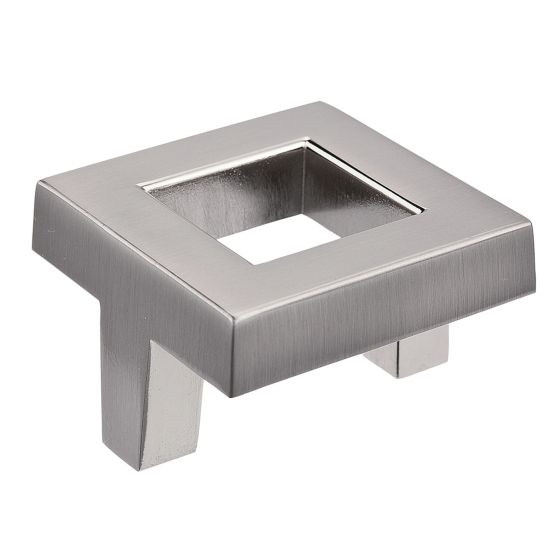 Bouton transitionnel en métal Clairlea, nickel brossé, 38 x 42 mm