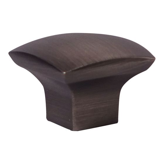 Bouton contemporain en métal Weston, nickel antique, 31 x 31 mm
