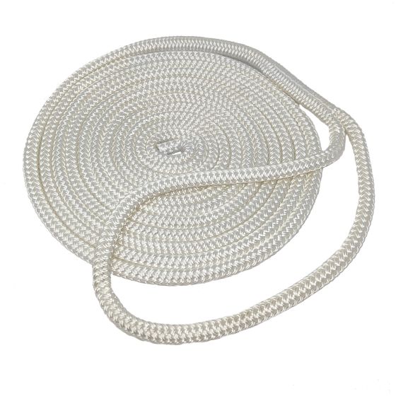 Dock Line - Nylon – White - 3/8" x 15'