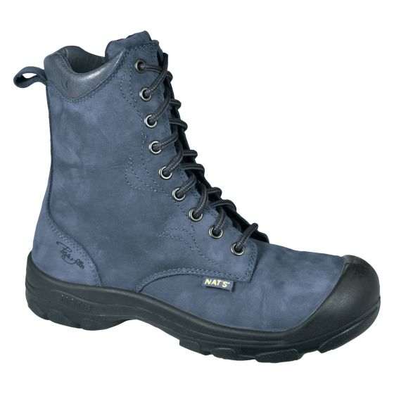 Bottes de sécurité à cap d’acier pour femmes 8", marine, grandeur 7