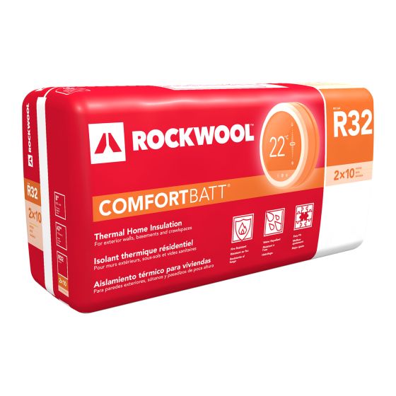 R32 Rockwool ComfortBatt Wool - 15 1/4" x 47" x 8" - 29.9 sq. ft