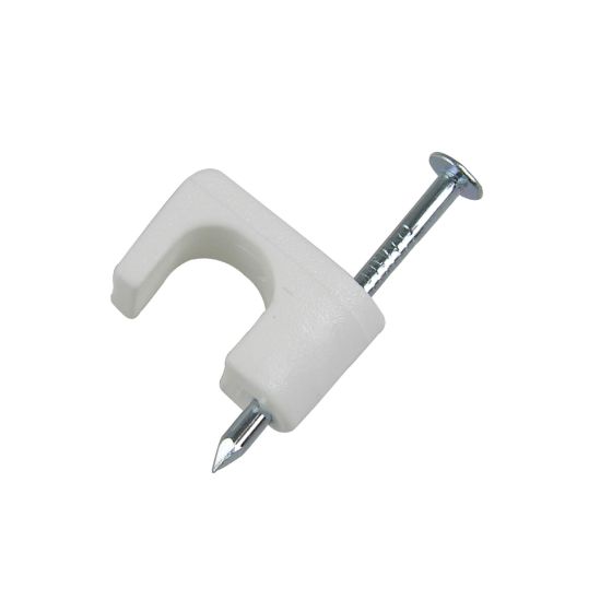 Broches pour câble de faible tension, 1/4", blanc, 25/pqt