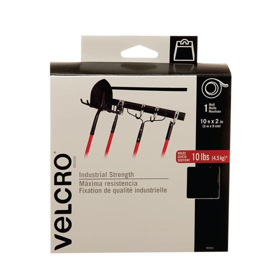 Heavy-Duty Velcro® Brand Tape - Black - 2" x 10'