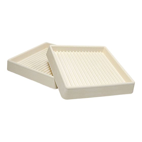 Nonskid Square Rubber Cups - Beige - 14 mm x 86 mm x 3 3/8" - 2/Pkg