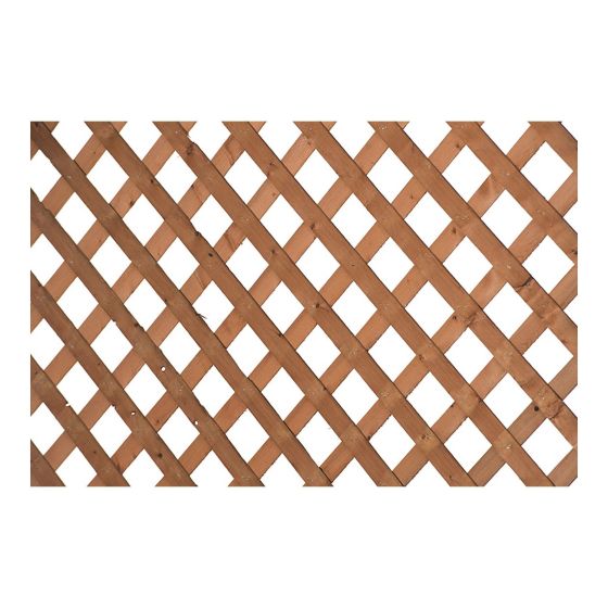 Treillis régulier en bois traité brun, 4' x 8'