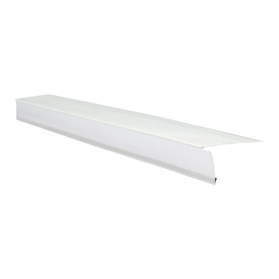 Aluminum Roof Edge – 2.5" x 10' – White