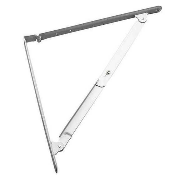 Folding Shelf Bracket - White - 32 mm x 405 mm