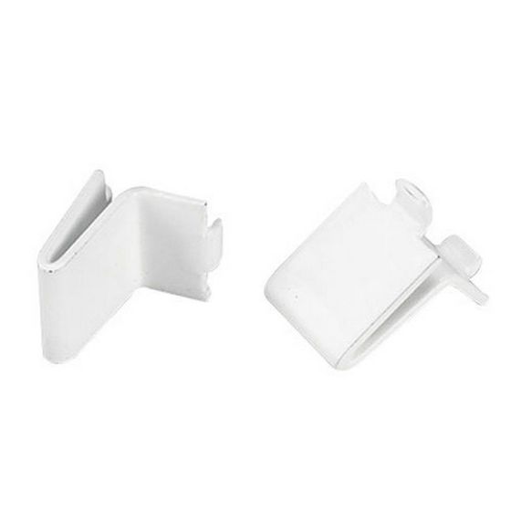 Pinces pour montant d'étagère, blanc, 12/pqt
