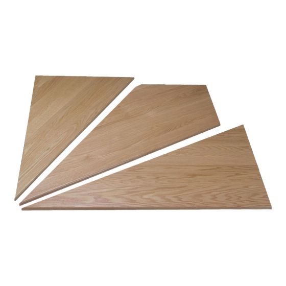 Marche d'angle en bois franc