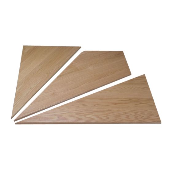 Hardwood Corner Step - 1 1/16" x 42" - Oak - Left