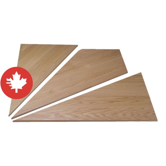 Hardwood Corner Step - 1 1/16" x 48" - Oak - Right
