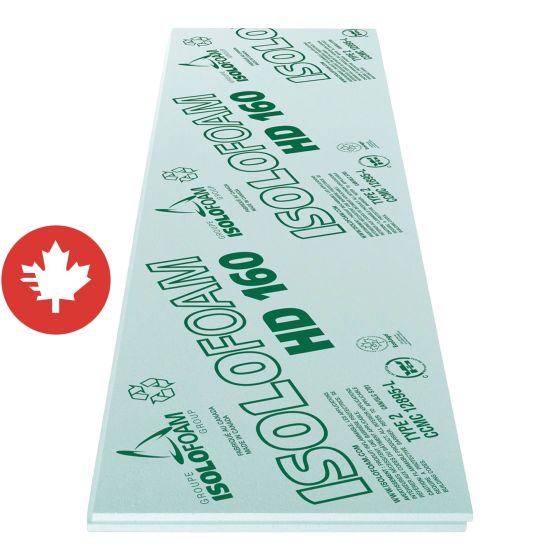 Isolofoam HD160 Insulation Board - 2 1/2" x 2' x 8'