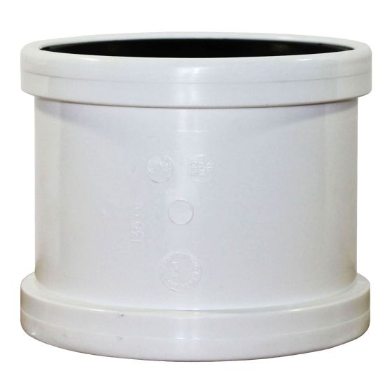 Coude 90° en PVC/BNQ, 4", mâle x femelle, blanc