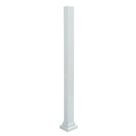 Poteau de montage de rampe, blanc, 2" x 37 1/2" x 2"