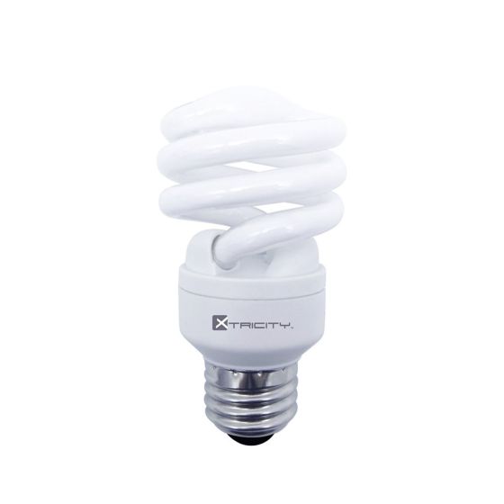 Ampoule fluocompacte, T2 spirale, blanc froid, 13 W, 4/pqt