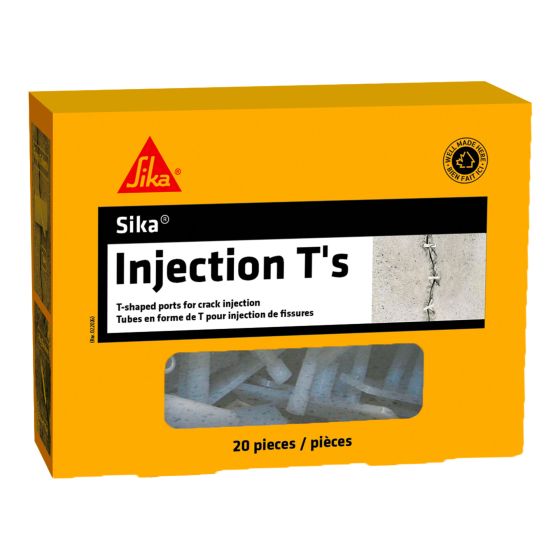 SIKA Injection T’s T-Shaped Portsfor Crack Injection – White – 20/Pkg