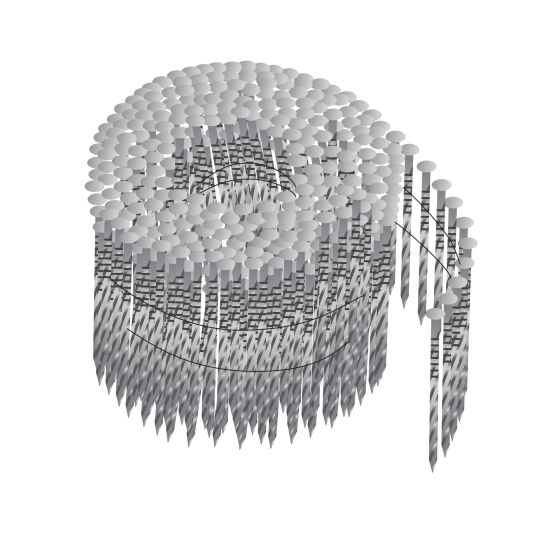 Clous en rouleau, vrillés, 15D, 2 1/2" x .099
