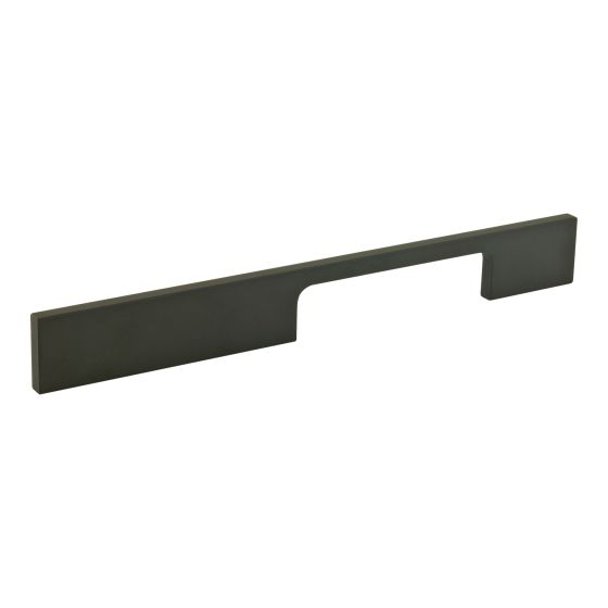 Poignée contemporaine en aluminium Aversa, noir mat, 128 mm