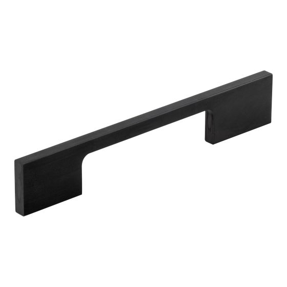 Poignée contemporaine en aluminium Aversa, noir mat, 96 mm