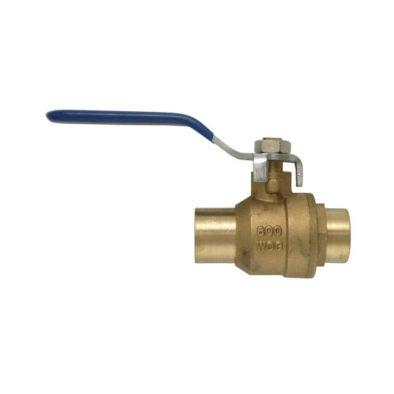 Valve bille laiton sans drain 1/2 po