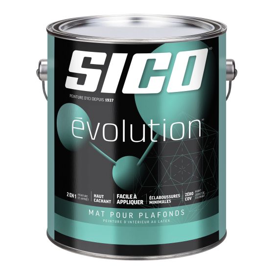 Paint SICO Evolution for ceilings, Flat, White, 3.78 l