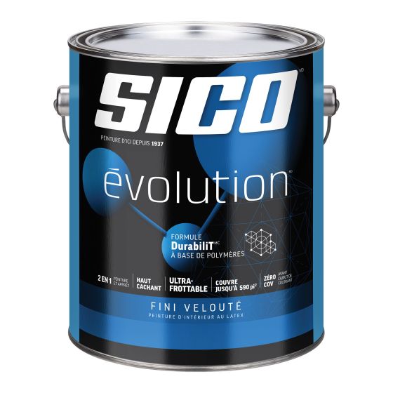 Peinture SICO Évolution, coquille d'œuf, blanc pur, 3,78 l
