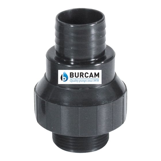 Check Valve - 1 1/4" and 1 1/2" - 1 1/4" ABS - Black