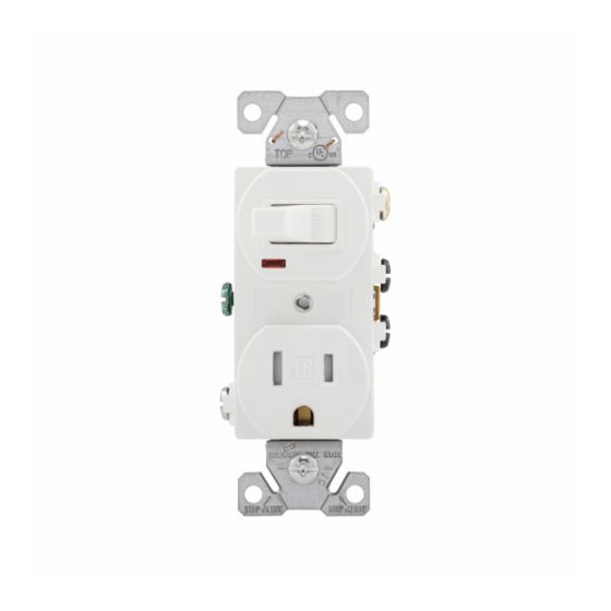 Interrupteur combiné, commercial, 15A, 120-125V