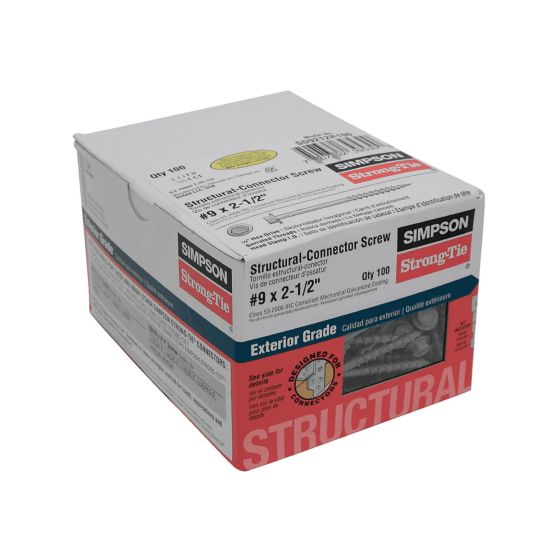 Vis structural étrier, #9 x 2 1/2", 100/pqt